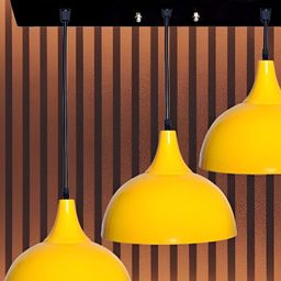 KINIS Yellow & Black Aluminium Quirky Ceiling Lamp-17