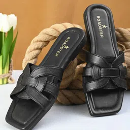 The Roadster Lifestyle Co. Women Textured Open Toe Flats-57