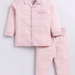 BABY GO Boys Printed Pure Cotton Shirt with Trousers-image-51