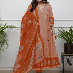 KOTRONS Women Geometric Printed Kurta with Trousers & Dupatta-picture-35