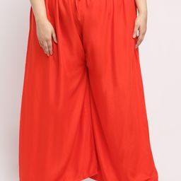 STYLE PREZONE Women Relaxed Flared Trousers-image-94