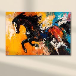 Myntra Elegant Homes Yellow & Black 1 Piece Canvas Abstract Wall Paintings-image-60