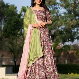HOUSE OF JAMOTI Printed Ready to Wear Lehenga & Blouse With Dupatta-41