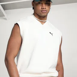 Puma Wardrobe Essentials Men's Relaxed Fit Cotton Vest-image-47