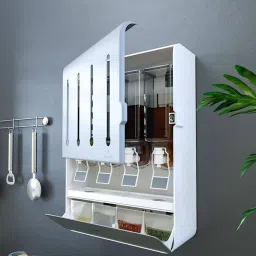 Utensil Kitchen Rack Wall Mounted Spice Rack Organizer Plastic-image-23