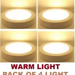 7 Watt CBL Round Surface Panel Down Light Warm White 4 Pcs Recessed Ceiling Lamp-20