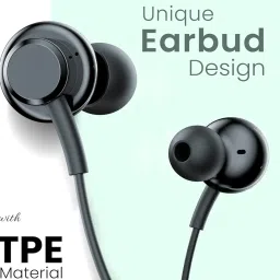tryexx Premium Wired Type-C Earbuds with Noise Isolation (Black) Wired Headset image 2