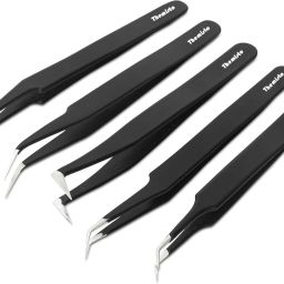 5 in 1 Powder Coated Tweezer Set-image-9