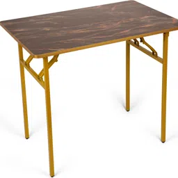 wifty Multi-Purpose Portable & Foldable Wooden Dinning Table with Metallic Golden Leg Solid Wood Multipurpose Table-picture-12