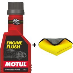 PETROL, DIESEL, CNG ENGINES with Micro Fiber Cloth MOTUL ENGINE FLUSH 250ML Oil Flush and Treatment-9
