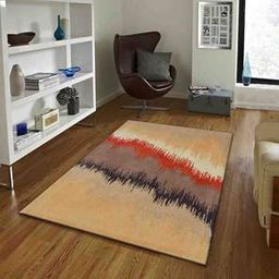 presto Orange Abstract Hand Tufted Wool 3 X 5 Feet Carpet-picture-23