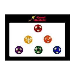 Comet Busters 6 Pcs Embellished Reusable Designer Bindis - Multicoloured image 1