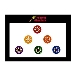 Comet Busters 6 Pcs Embellished Reusable Designer Bindis - Multicoloured image 1