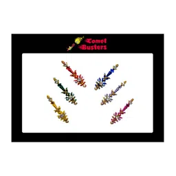 Comet Busters 6 Pcs Multicoloured Stone Studded Bindi image 2