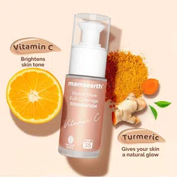 Mamaearth Hydra-Glow Full Coverage Foundation with Vitamin C 30ml - Ivory Glow 01 image 2