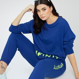 Zeyo Typography Printed Round Neck Sweatshirt with Trousers-picture-9
