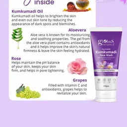 Globus naturals Ayurvedic Set Of 2 Kumkumadi Skin Lightening Face Wash - 100gm Each image 4