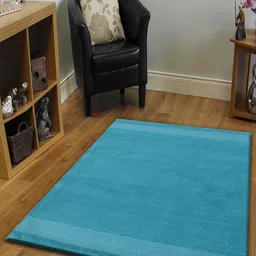 PRESTO Blue Solid Hand Tufted Wool Carpet-58