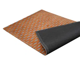 PRESTO Orange & Grey Abstract Patterned No Shredding Rectangular Carpet image 3