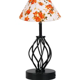 Devansh White & Red Printed Table Lamp image 5