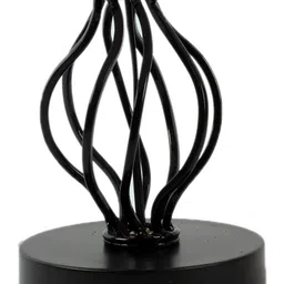 Devansh Multicoloured Printed Cotton Table Lamp With Iron Base image 3