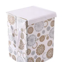 Kuber Industries 2 Pcs Printed Foldable Laundry Baskets With Lid & Handles-75-L image 4