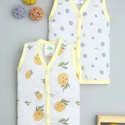 Fancy Fluff Infants Pack Of 2 Printed Bamboo Muslin Jhablas-picture-48