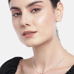 Carlton London Rose Gold-Plated & Pink Brass Necklace-18