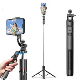 HOLD UP Super Long Selfie Stick Tripod, Extra-Long with Large Reinforced Tripod Stand Upto 67 inch/170 cm, Wireless Bluetooth Remote for YouTube Photo Video Tripod for Mobile Phone image 1