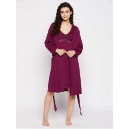Clovia Cotton Solid Robe (Set of 2)-picture-48