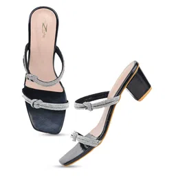Shezone Embellished Open Toes Block Heels image 4