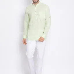 Hangup Men Kurta with Trousers & Printed Nehru Jacket image 4