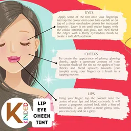 KINDED Set of 2 Lip Eye Cheek Tint with Vitamin E - Barbie Pink 01 & Rust Crust 05 image 3