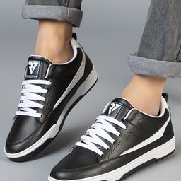 RUN SEVEN Men Textured Lightweight Comfort Insole Lace-Up Sneakers-13