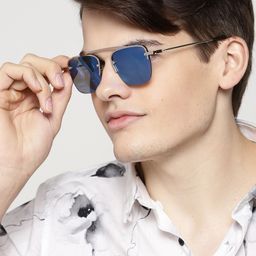 The Roadster Lifestyle Co Unisex Mirrored Square Sunglasses MFB-PN-PS-T9487-42