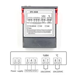 STC-3028 AC110-220 Dual Display Dual Temperature Adjustable Temperature Controller with 1M Cable image 3