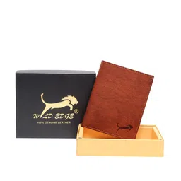 WILD EDGE Men Tan Genuine Leather Two Fold Wallet-image-74