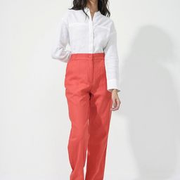 RAREISM Women Regular Fit High-Rise Linen Trousers-image-88