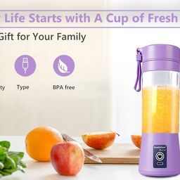 lavish handicraft Best 6 Blade Portable Electric Mini USB Bottle Juicer Blender, Rechargeable Hand Juicer, Fruit Juice Maker Portable Blender For Smoothie And Juices (Multi Colour) PACK OF 1 image 5