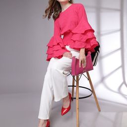 Freehand by The Indian Garage Co Bell Sleeve Cinched Waist Top-picture-5
