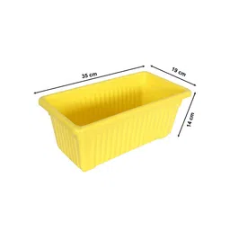 Kuber Industries Yellow 5 Pieces Rectangular Window Pots image 3