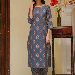 Arayna Ethnic Motifs Printed Regular Kurta With Trousers & Dupatta image 3