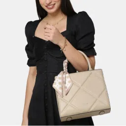 lavie luxe Womens Quare25 Satchel Bag Beige (M)-picture-47