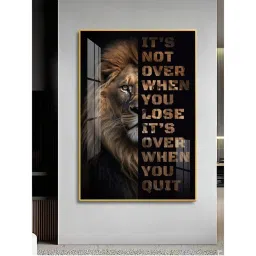 The Next Decor Majestic Wisdom Glass Finish Vertical Wall Art-picture-7