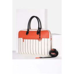 Allen Solly Women Casual Stripes White Laptop Bag with Detachable Strap-picture-18