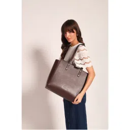 THE GUSTO Beyond Plus Tote Bag with Zipper -Brown (M)-picture-27