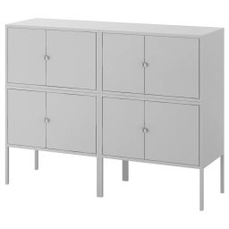 ikea lixhult Cabinet combination, grey, 120x35x92 cm-picture-5