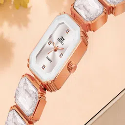 Exotica Fashion Women Brass Embellished Dial & Stainless Steel Bracelet Style Straps Analogue Watch-picture-22