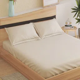 Home Centre Sienna Off White Cotton 144 TC King Bedsheet Set 2.74 m x 2.74 m-image-58