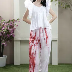 Athena Printed Scoop Neck Top With Trousers Co-Ords-image-88